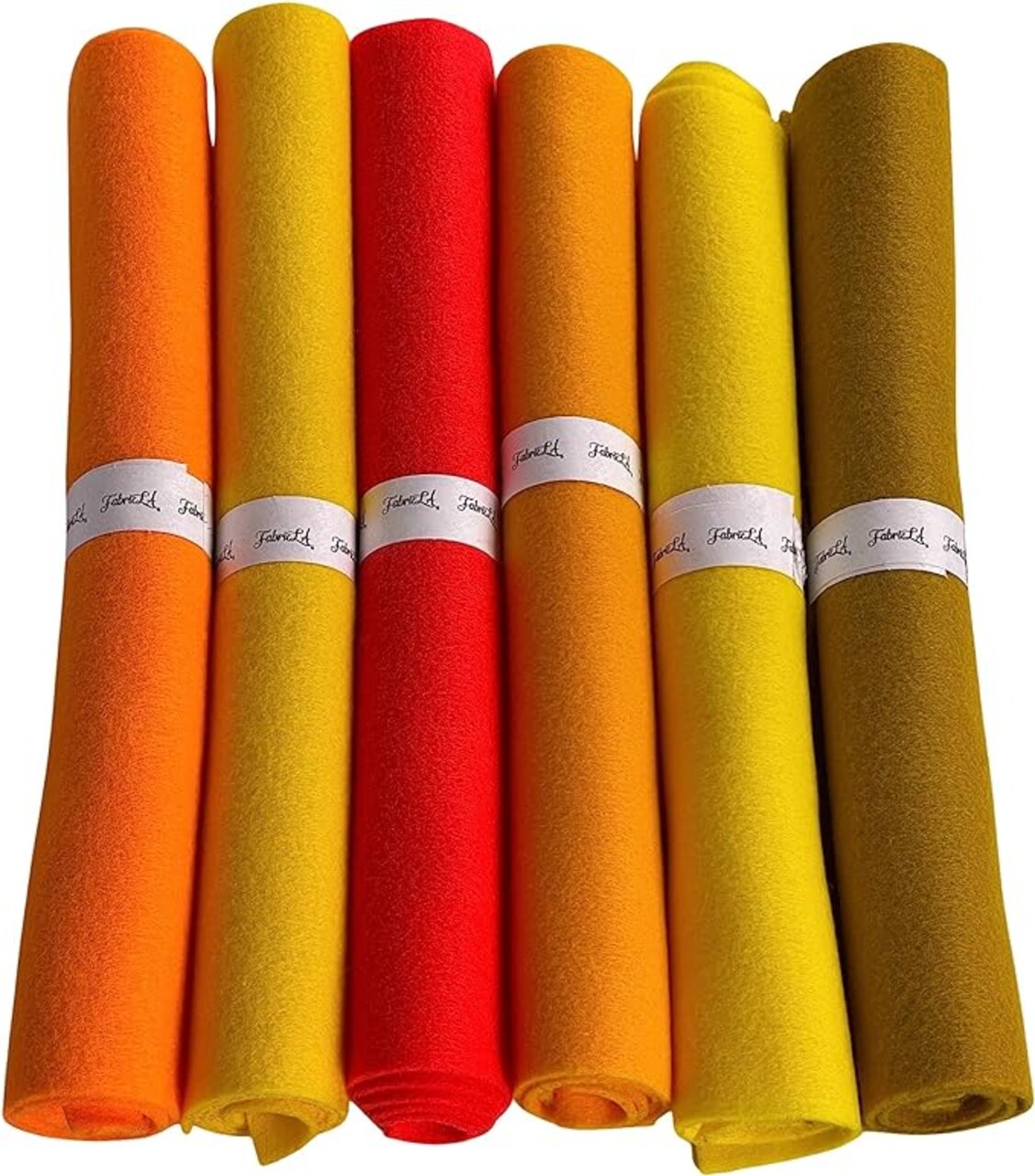 FabricLA | Felt Fabric Rolls | 6 Pieces Craft Felt | 12" X 18" Inches | Assorted Color Non-Woven Soft Felt Material | Acrylic Felt Roll for DIY Craftwork, Sewing and Patchwork | Imperial Yellows